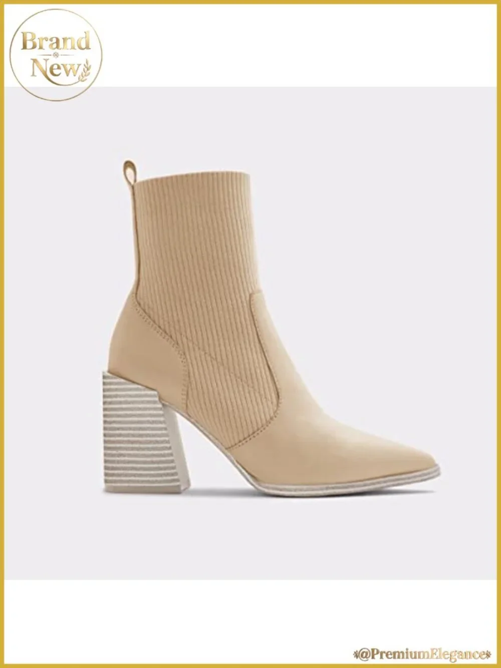 Faux Leather Suede Chunky Stacked Heel Pointed Toe Ankle Booties